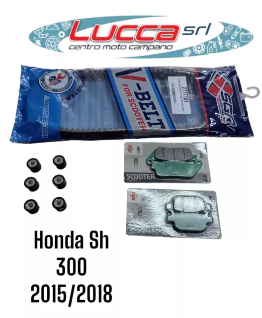 Kit Tagliando Cinghia Rulli 2 Cp. Pastiglie Honda Sh 300 2015 - 2018