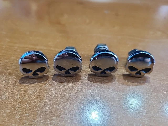 Harley Davidson Willie G Skull License Plate Bolts