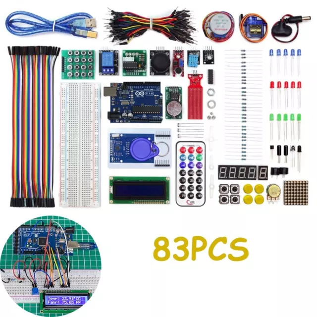 UNO R3 Project Super Starter Kit for Arduino IDE with Power Supply Module New