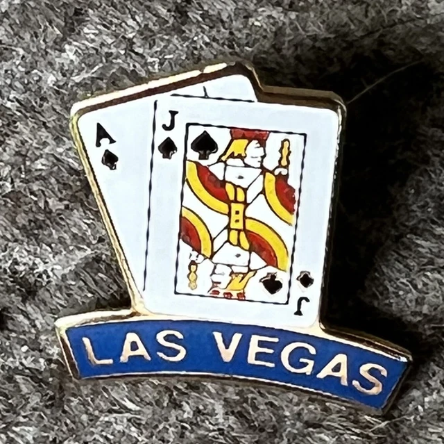 Black Jack Ace of Spades Las Vegas Nevada NV Souvenir Lapel-Hat-Backpack Pin