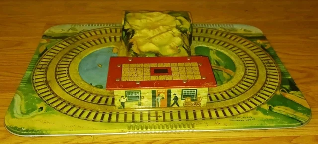 SEARS　AUTOMATIC TOLL GATE　TIN TOY Vintage Tin Toy Automatic Toll Gate Sold By Sears Bandi