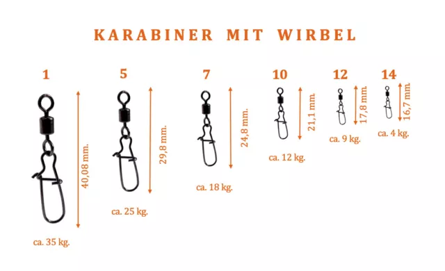 Wirbel Mit Karabiner  🎣 Präzisionswirbel 🎣 Rolling Swivel 🎣 Duo Lock Snap 🎣