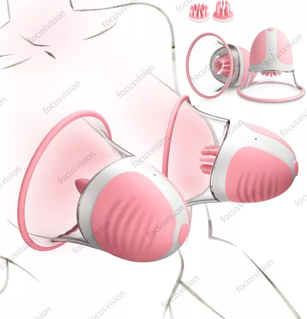 Vacuum Breast Enhancer Sucker Enlargement Pump Suction Rotating Nipple Massager