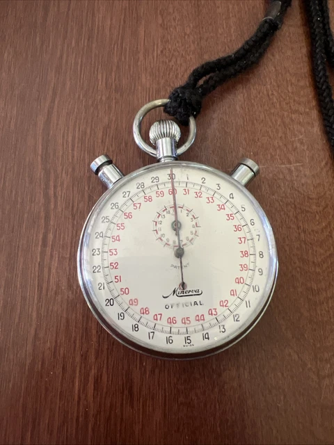 VINTAGE MINERVA MECHANICAL Stopwatch Split Timer Swiss Made - Working ...