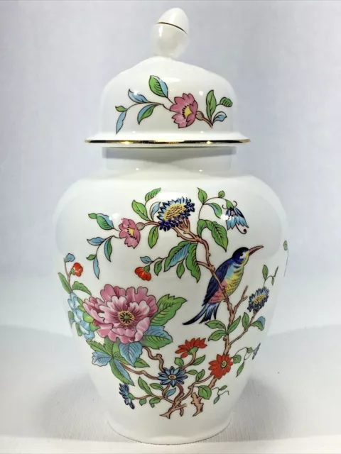 Vintage Aynsley Pembroke Decorative Lidded Ginger Jar Urn Pot Acorn Top 7.5"