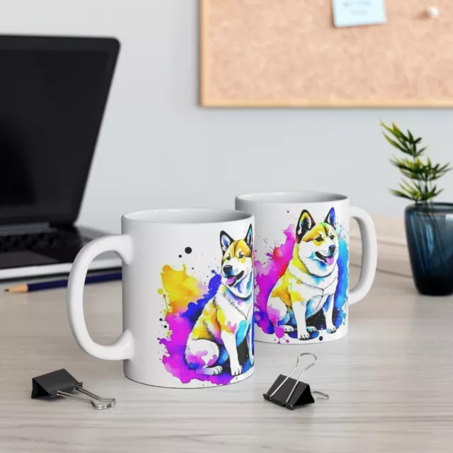 Cute Akita, Birthday Gift, Ceramic Mug 11oz