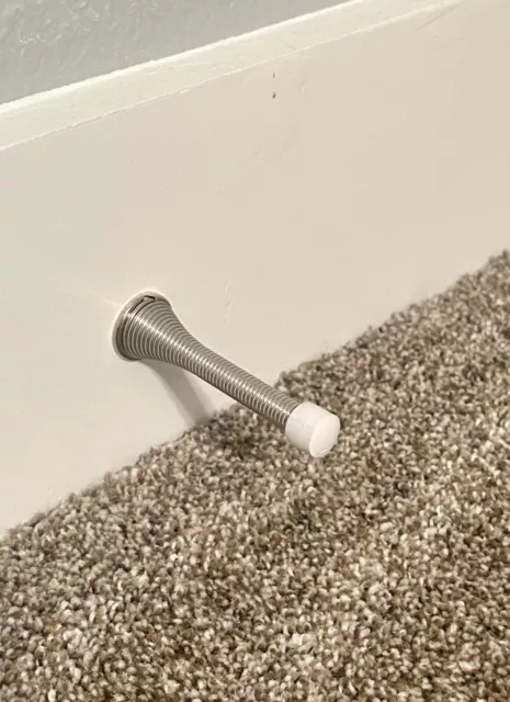 Spring Door Stops 3 1/4 Door Stopper Wall Stop Satin Nickel 10PK Buy More & Save