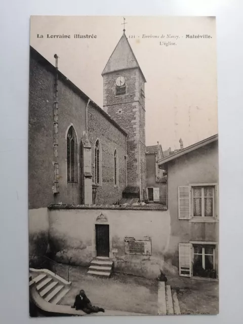 cpa Lorraine 54 - Environs de Nancy MALZÉVILLE (Meurthe et Moselle) L'ÉGLISE