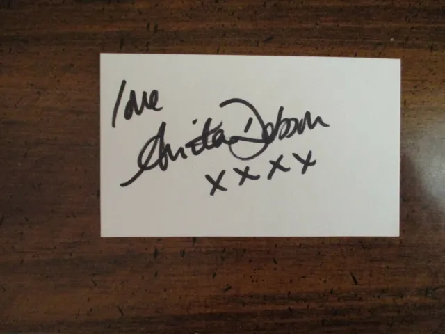ANITA  DOBSON("EastEnders/Angie Watt/Anyone Can Fall In Love")Signed 2 x 3 Card