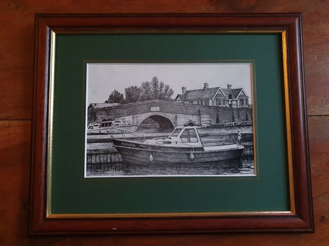 Potter Heigham Bridge by Chris Hutchins. Signed print.