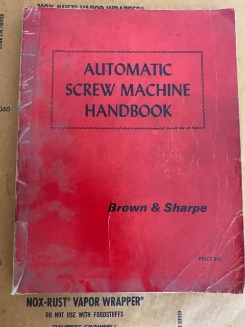 Brown & Sharpe Automatic Screw Machine Handbook 3M-12-7 00G-0G-2G Screw Machines