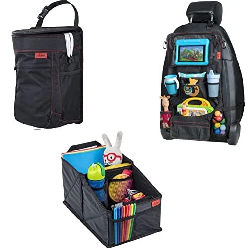 "Neat Freak Bundle - Red - Car Trash Can, Back Seat Car Organizer, Car Seat