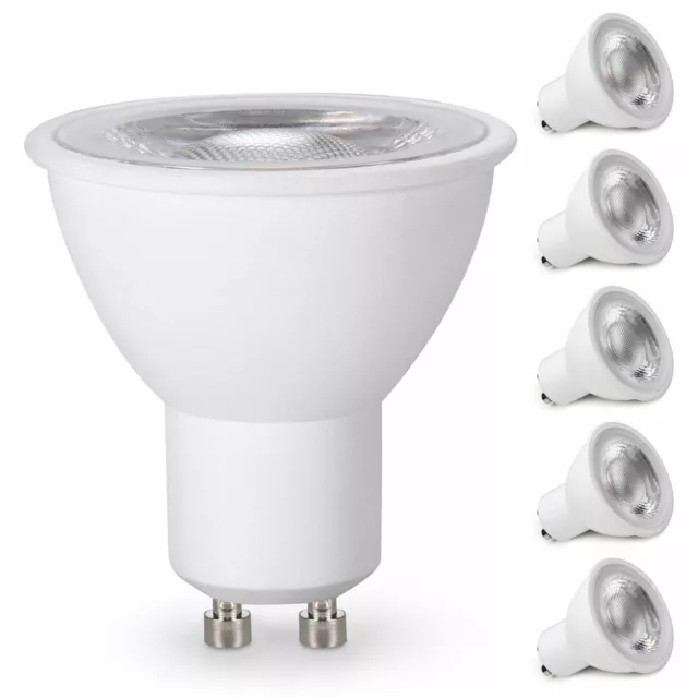 6-PACK 5.5W Dimmable GU10 LED Bulb, 500 Lumen, 91lm/w, 50W Halogen Equivalent