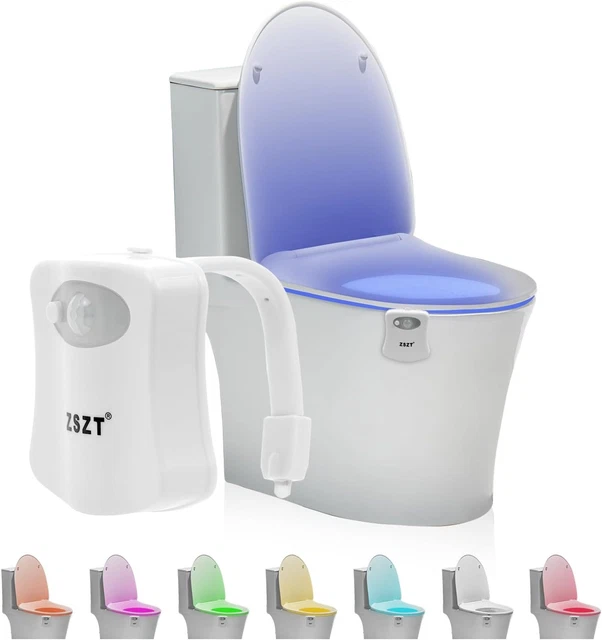 TOILET BOWL NIGHT Lights Motion Activated, Smart inside Toilet Bowl ...