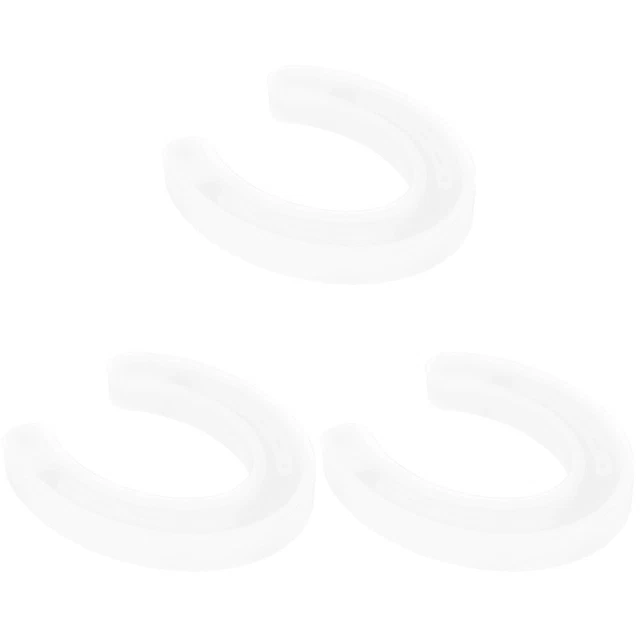 3 PCS White Silica Gel Horseshoe Mold Silicone Molds Wax Melts