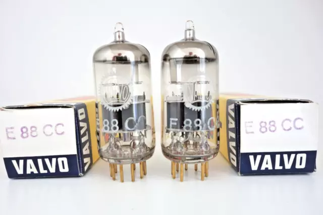 1 x BALANCED PAIR E88CC, 6922, VALVO, GOLD PINS, AMP TEST, SAME BATCH, OWN BOXES