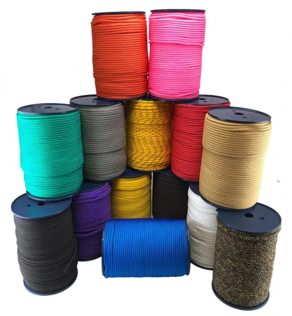 Braided Polypropylene Cord Colourline Paracord Drawstring Craft Strong Camping