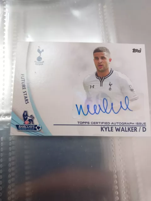 2013 Topps Premier League Gold Autograph Card Kyle Walker Tottenham Hotspur