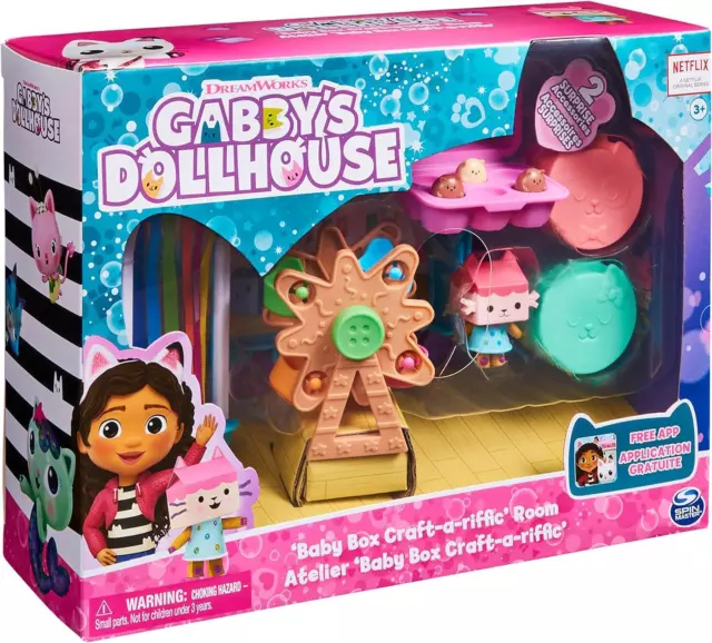 Maison de poupée Gabby, Chambre Sweet Dreams avec figurine de chat