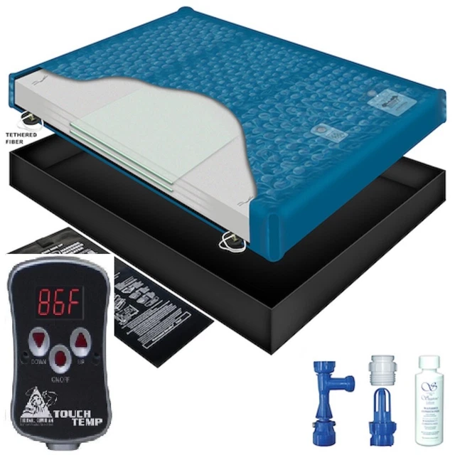 90% Tetherd Waveless Waterbed Mattress Liner Touch Heater Fill Drain Conditioner 90% Tetherd Waveless Waterbed Mattress Liner Touch Heater Fill Drain Conditioner