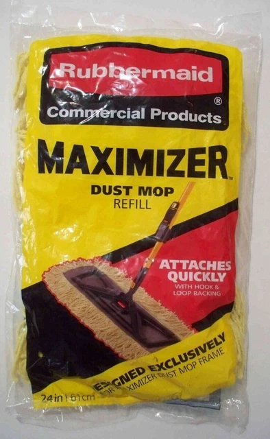 Rubbermaid Commercial Maximizer 24" Dust Mop Refill - Hook & Loop