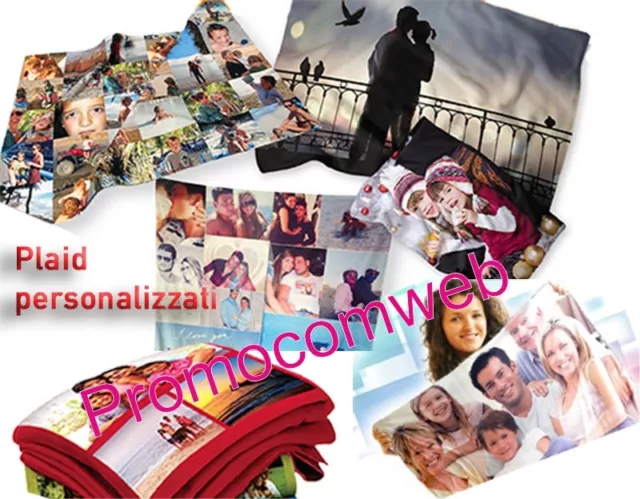 Plaid  100x150 -personalizzato con foto e dediche  copertina  collage photo