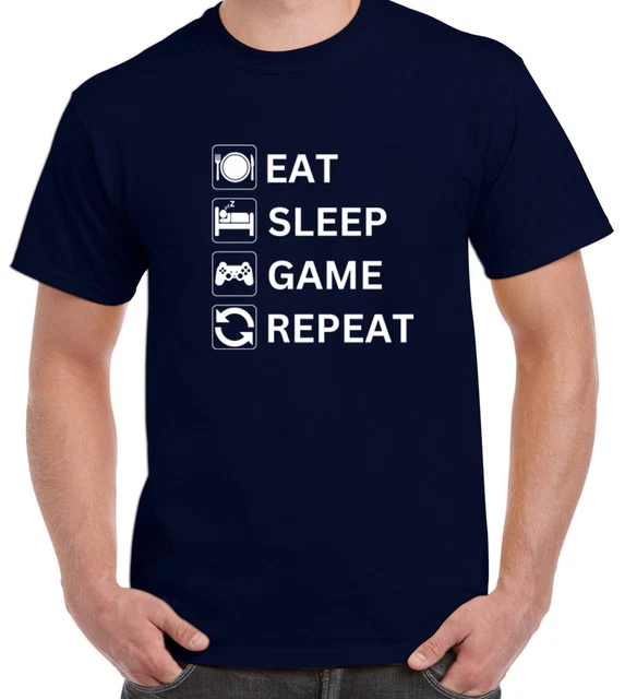 Maglietta da gioco Eat Sleep Game Repeat Gamer 4