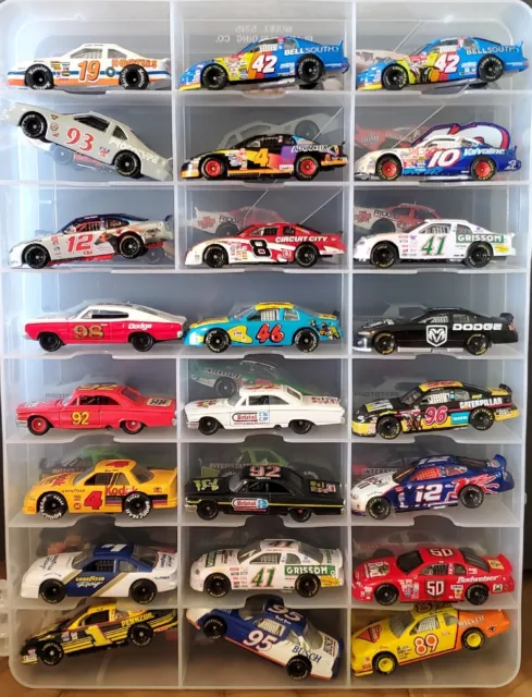 NASCAR Diecast Lot Of 48 Loose Open 1:64 Racing Champions Hot Wheels In Case