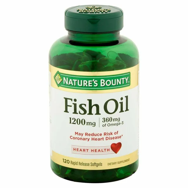 Nature's Bounty 1200mg Omega 3 360mg Heart Health Support Softgel 120 count