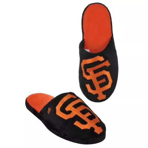 San Francisco Giants Pair Slippers Team Colors Logo NEW 2 Toned House shoes BLG