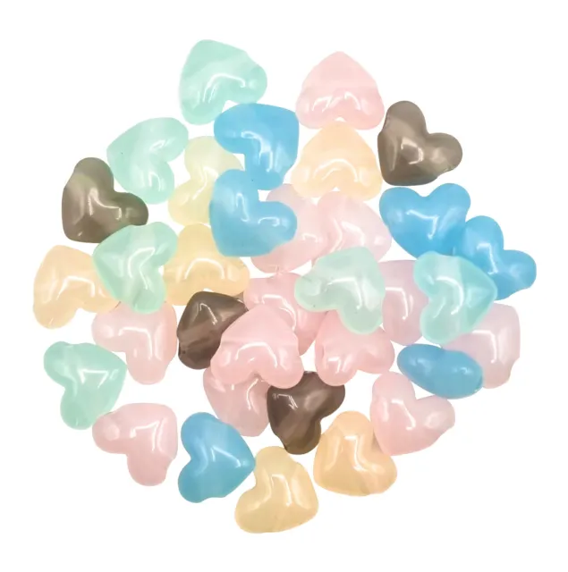 Perles coeur pour enfant pastel 1,7 cm 40 g