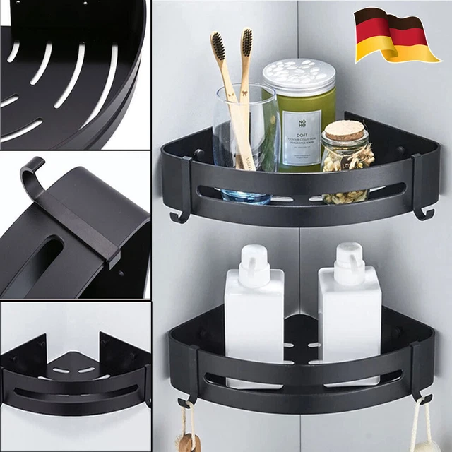 Cyrank Duschregal 3-teilig – Selbstklebender Badezimmer-Organizer Ohne Bohren