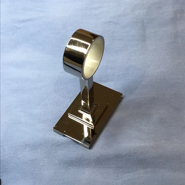 WEST ELM curtain drapery Rod Single bracket With Mounting Hardware 1.25" Nickel