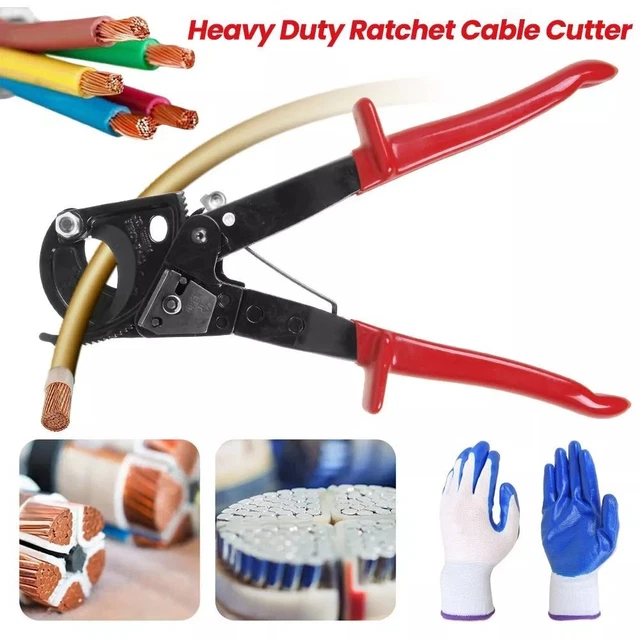 RATCHET CABLE CUTTER Ratcheting Wire Cut Hand Tools Cut Up To 240mm² ...