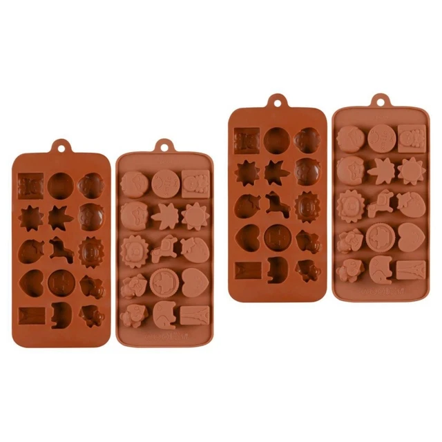 Juego de 2 moldes de silicona para hornear cocina doméstica de 15 cavidades hágalo usted mismo para decorar cupcakes
