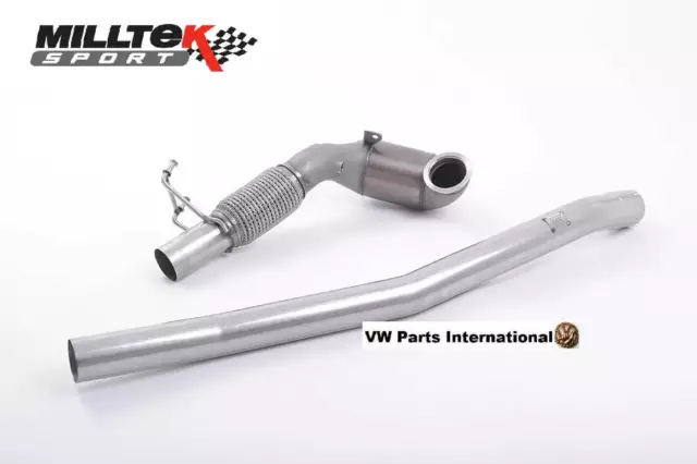 Audi S3 8V Quattro Milltek Sport 3" Cast Large Bore Downpipe & 200 Cell Race Cat