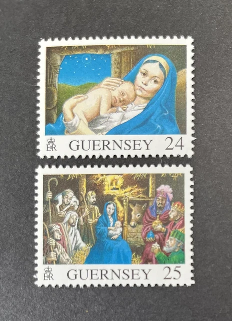 Guernsey 1996 Mnh Christmas Set Sg 728 729