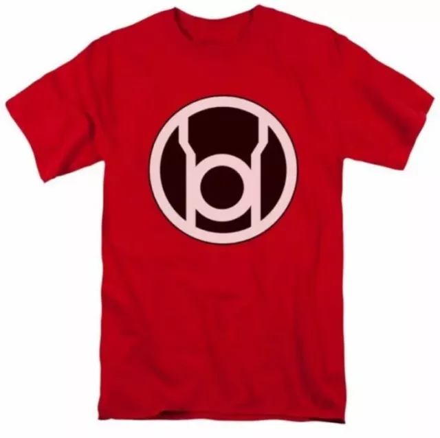 Adult Red DC Comics Green Lantern Red Lantern Corps Rage Symbol t-shirt tee