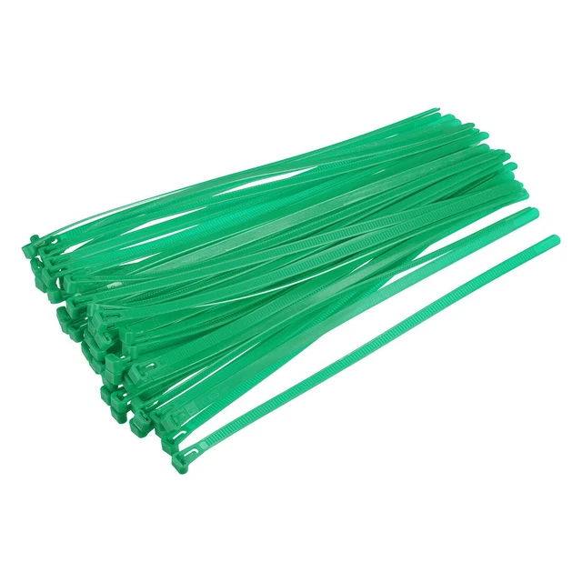 40 pezzi fascette riutilizzabili 18"" x 0,3"" regolabili nylon wraps verde