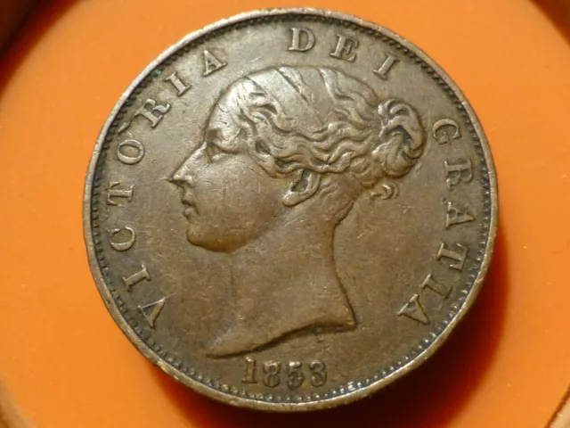 Angleterre - Half Penny - 1853 - Recherchee & Qualite Tb+ !