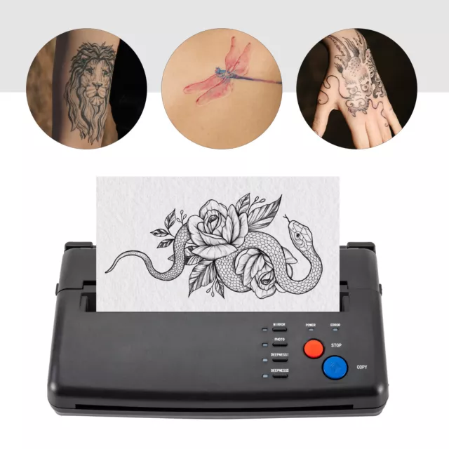 Tattoo Stencil Printer Thermal Tattoo Printer with 11Pcs Transfer