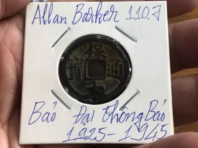 Ancient Annam coin Bao Dai Thong Bao 1925-1945 Allan Barker 110.7 rare_LDP Shop.