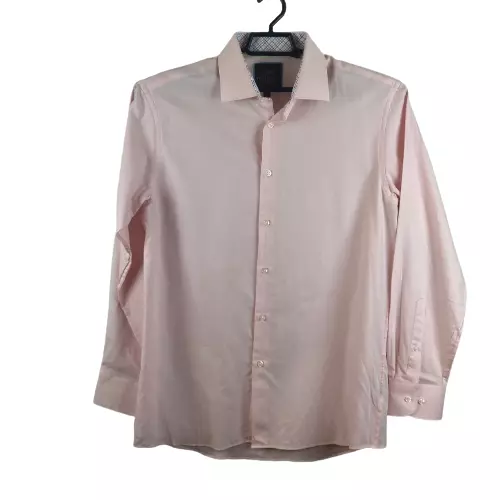 James Tattersall London Mens 16.5 34/35 Pink Button Down Long Sleeve Shirt NWT