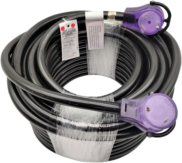Parkworld RV 30A Extension Cord NEMA TT-30 with Handle, Camper 30amp TT-30P to