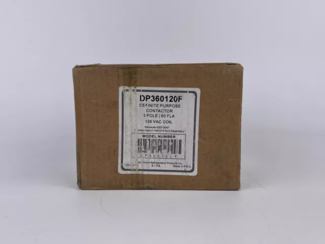 IRP DP360120F 3-Pole Definite Purpose Contactor 60 FLA, 120V Coil (B259)
