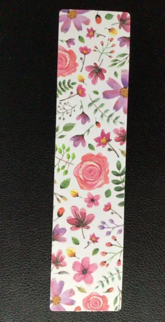 Bookmark FLOWERS ~  Reversible, Ideal Gift, Birthday, Thank You. NEW.         3