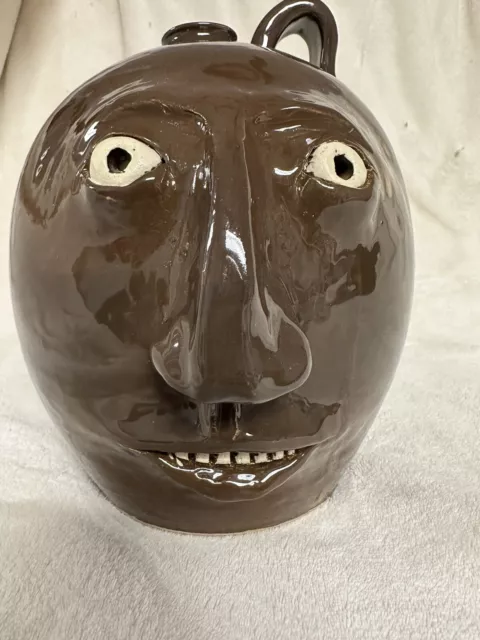 Folk Art Pottery  North Carolina Face /Head Jug **Free Shipping!!