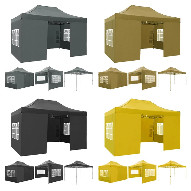 Pavillon 3x4,5m/3x6m Faltpavillon Partyzelt Wasserdicht Winterfest UV-Schutz 50+