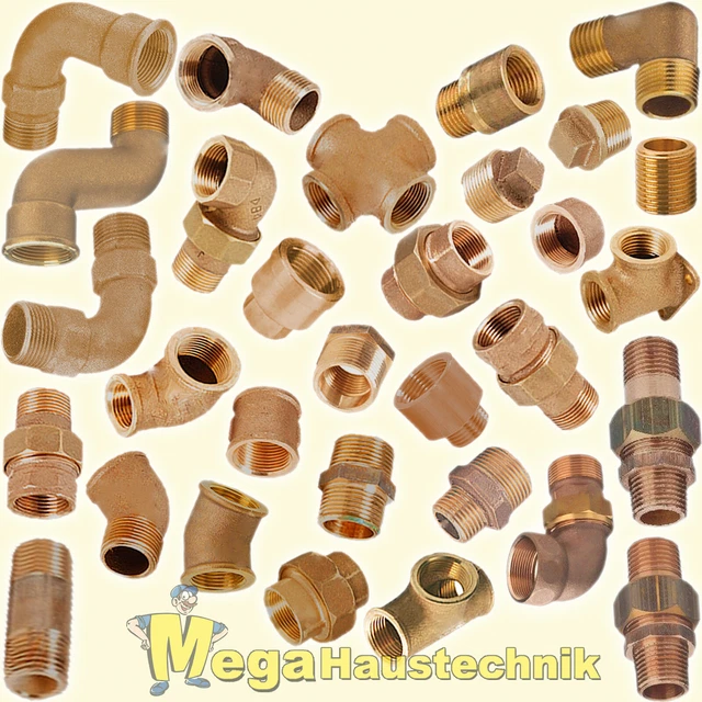 GEWINDEFITTING SCHRAUBFITTING ROTGUSS besser als Messing Fittinge Viega ...