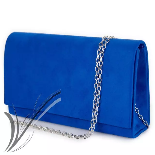 Pochette blu elettrico cerimonia da donna clutch elegante borsetta borsa a mano